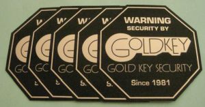 Black and Gold Security Decals